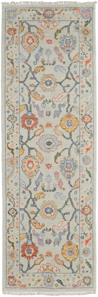 Karina Traditional Persian Gray Yellow Red Area Rug (2'6" x 8')