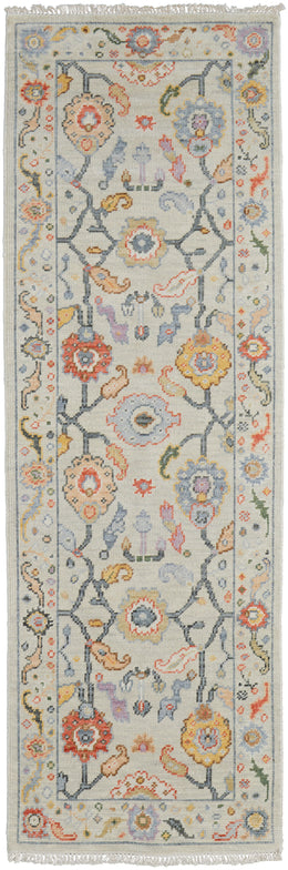 Karina Traditional Persian Gray Yellow Red Area Rug (12' x 15')