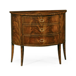 Knightsbridge Biedermeier Mahogany Demilune Cabinet