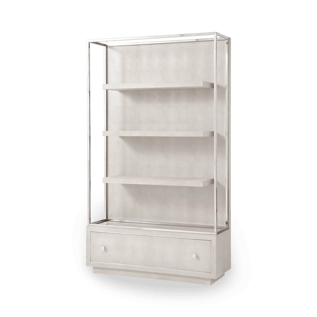 Wesson Open Bookcase, Overcast Shagreen