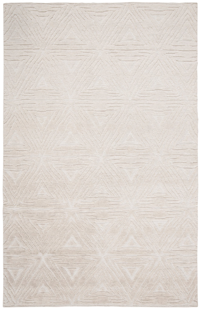 Norah Modern Solid Ivory Area Rug (2' x 3' / Pattern 2)