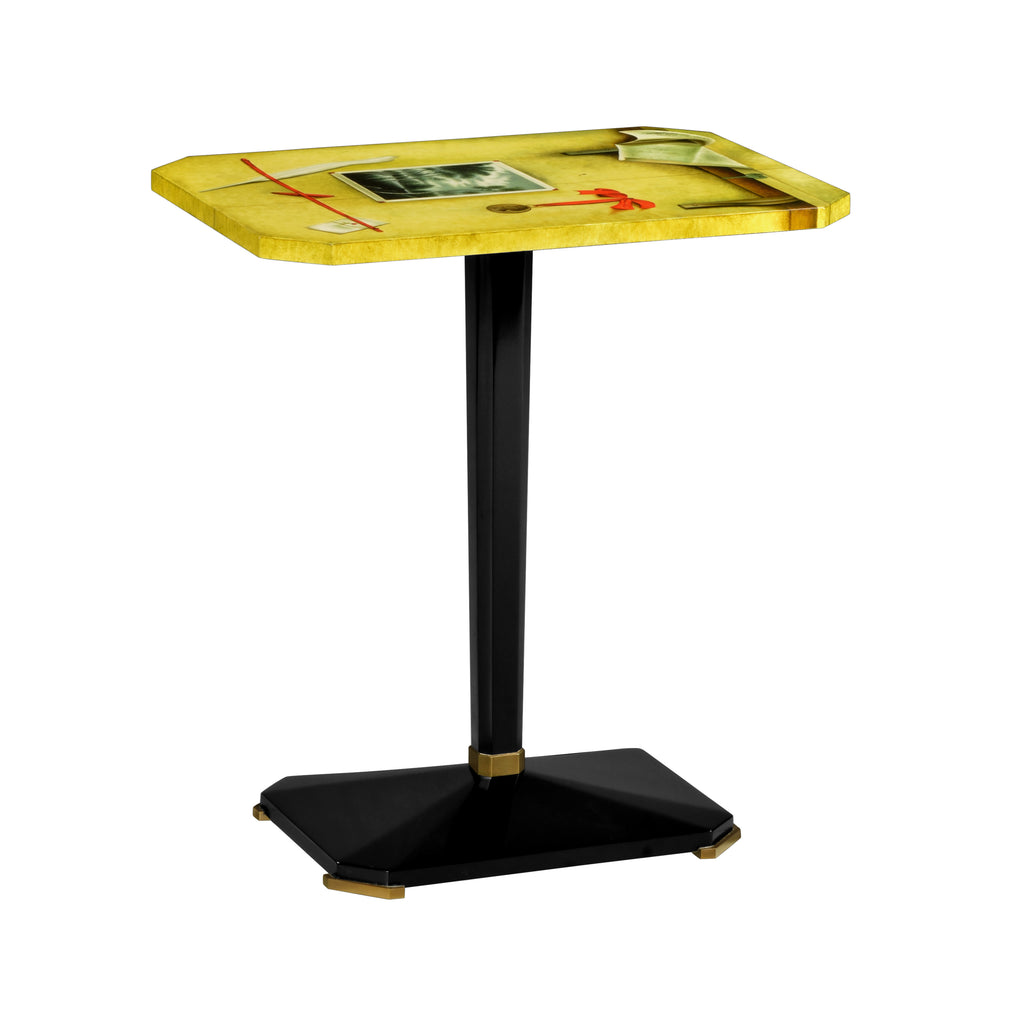 Modern Accents Black & Trompe Side Table