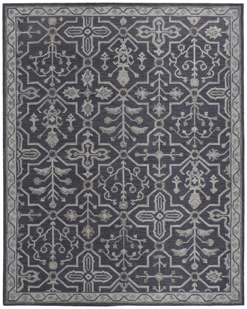 Fallon Traditional Oriental Blue Gray Area Rug (10' x 14')