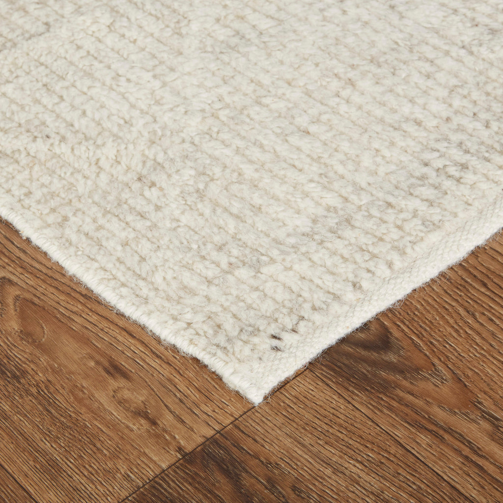 Alford Modern Solid Ivory Tan Area Rug (8'6" x 11'6" / Pattern 1)