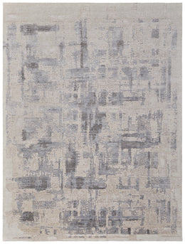 Kessler Modern Watercolor Ivory Gray Tan Area Rug (2' x 3')