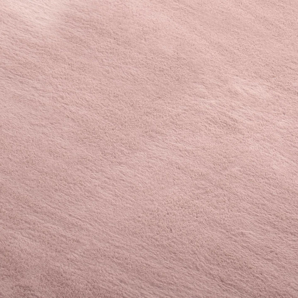 Luxe Velour Transitional Solid Pink Area Rug (5' x 7')