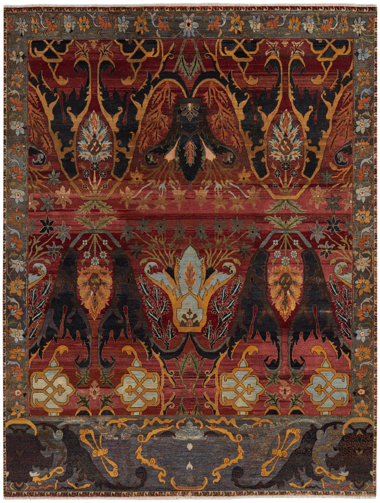 Killian Traditional Persian Red Gray Gold Area Rug (3' x 5')