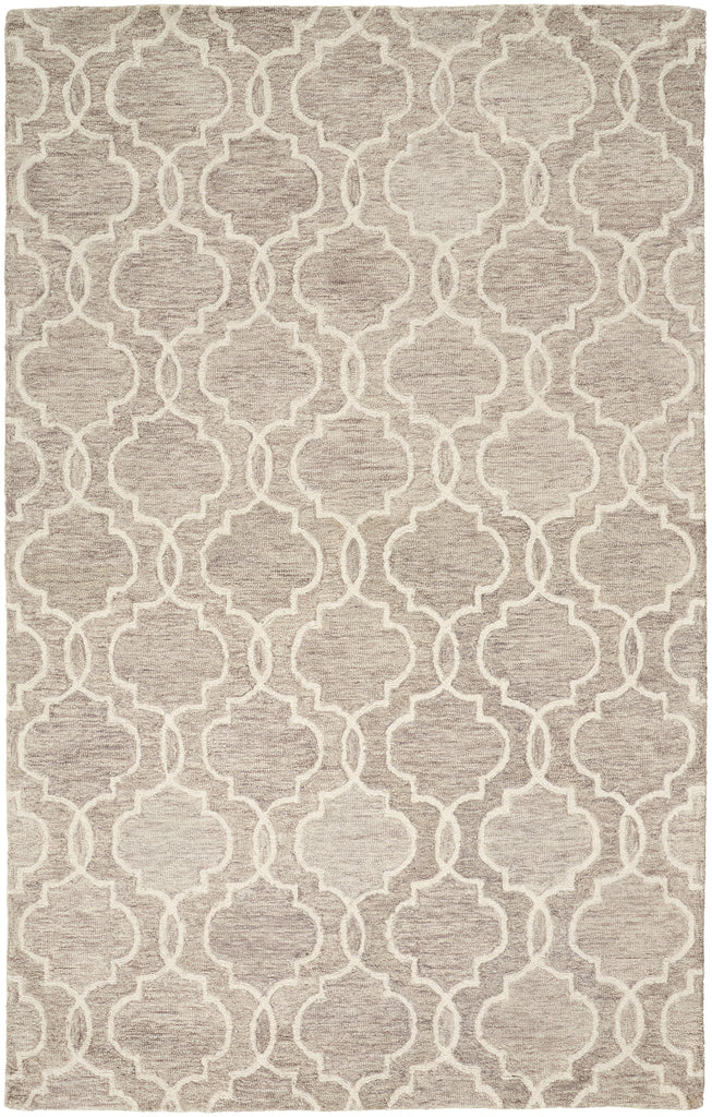 Belfort Transitional Trellis Lattice Gray Ivory Area Rug (8' x 10')