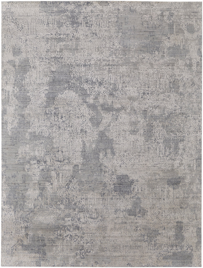 Eastfield Modern Abstract Silver Gray Area Rug (5' x 8')