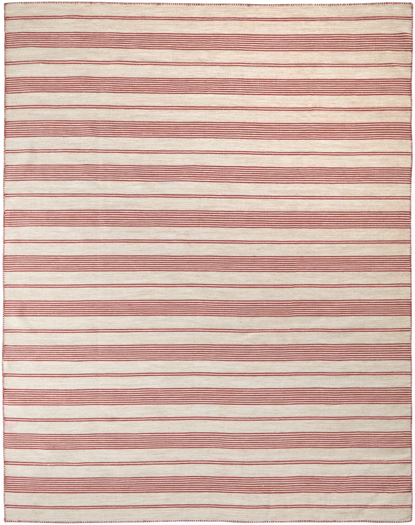 Duprine Transitional Stripes Red Ivory Area Rug (5' x 8')