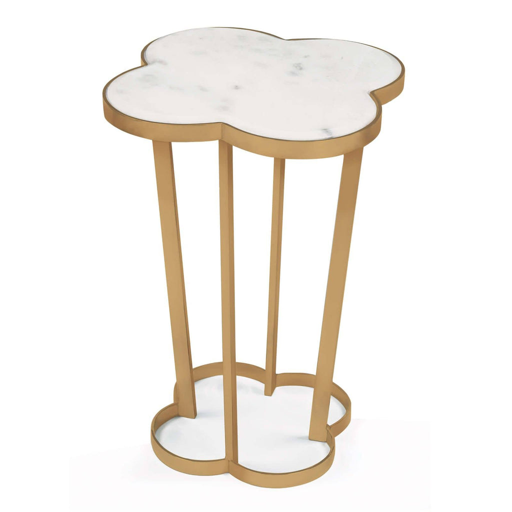 Clover Table - Natural Brass