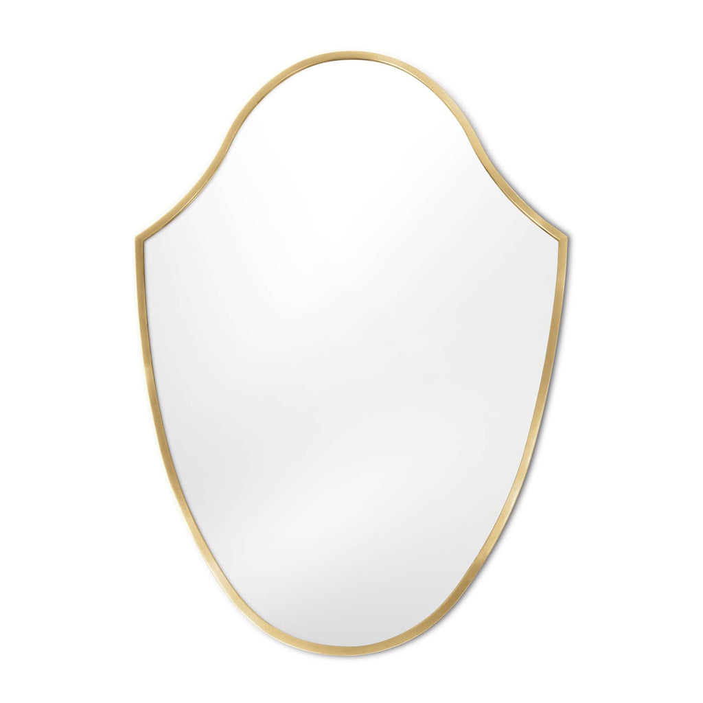 Crest Mirror - Natural Brass