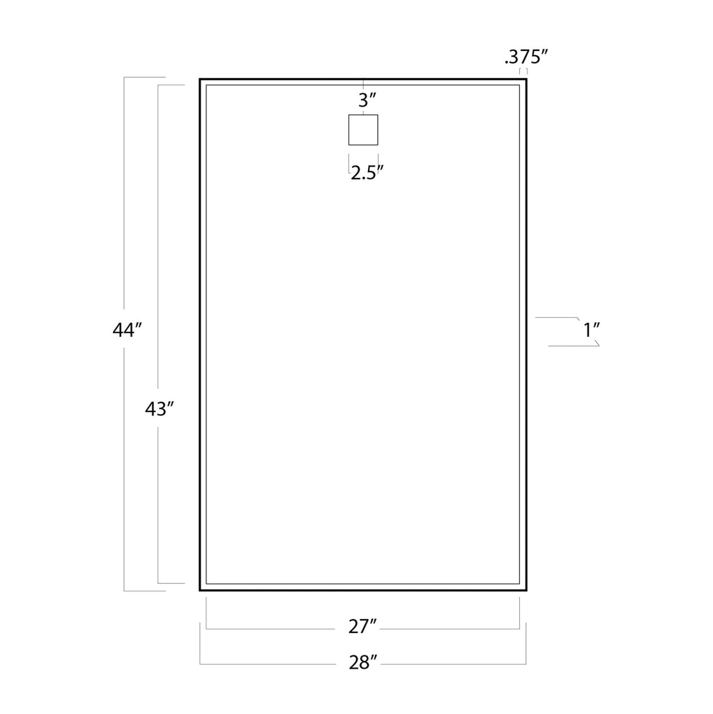 Hanging Rectangle Mirror - Steel