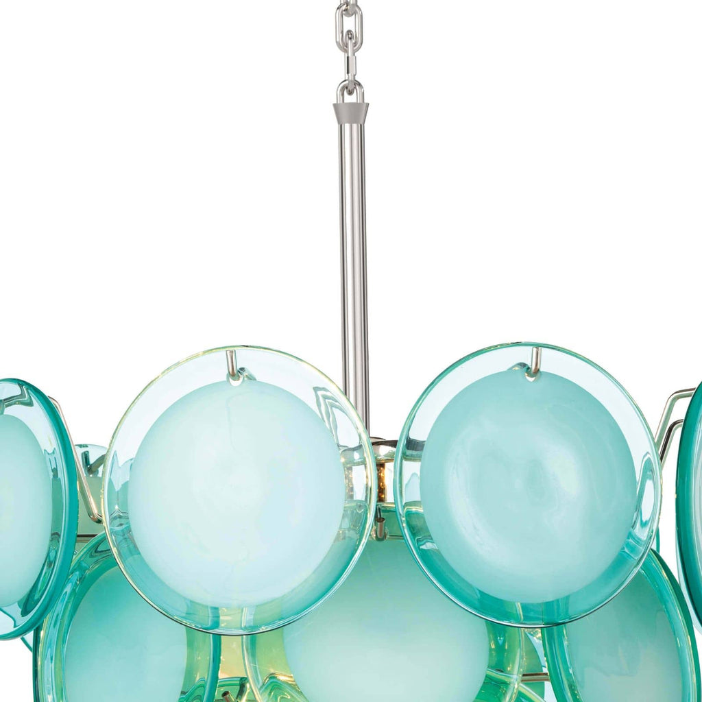 Mini Diva Chandelier - Aqua Polished Nickel