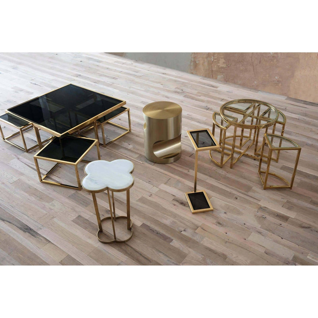 Clover Table - Natural Brass