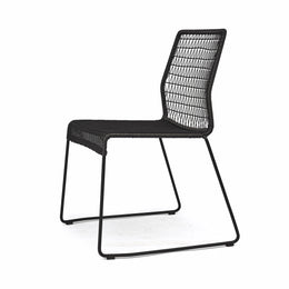 Edge Wicker Dining Side Chair (Black)