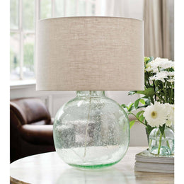 Seeded Recycled Glass Table Lamp