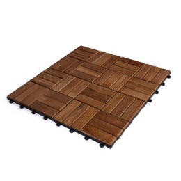 Teak Flooring Tiles Cross Style (Set of 4)