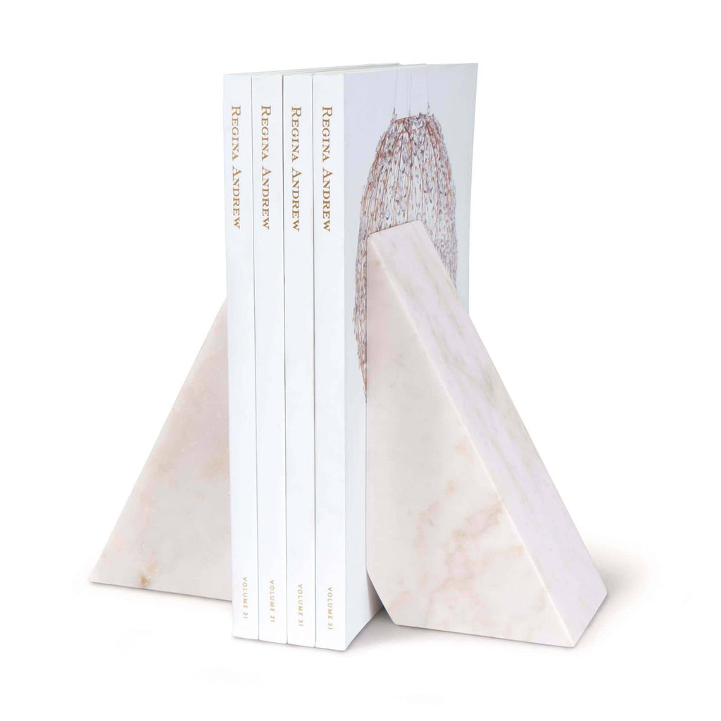 Othello Marble Bookends - White