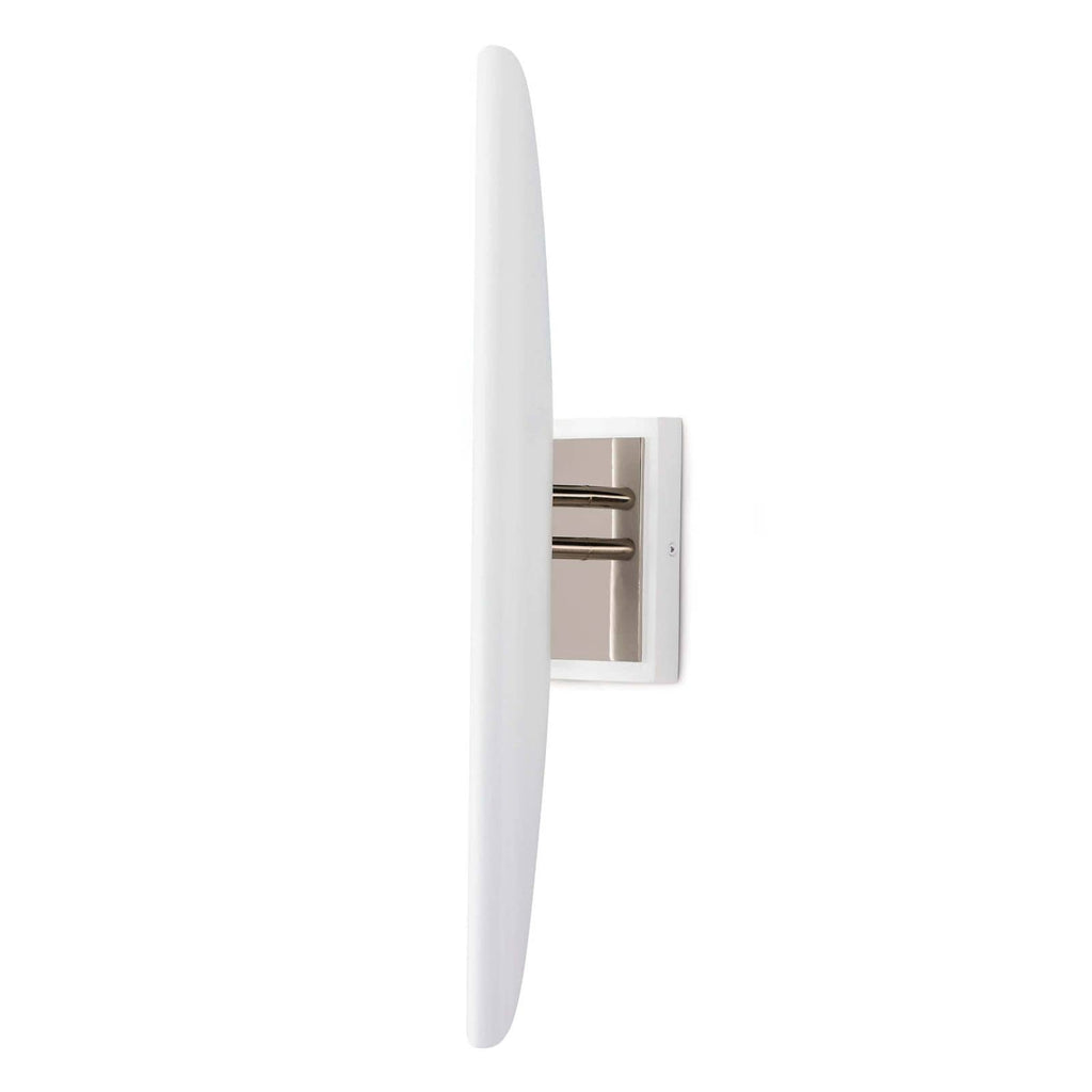 Redford Sconce - White and Polished Nickel