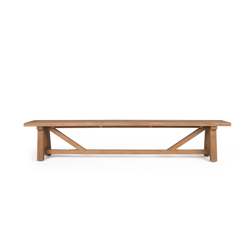 Reclaimed Teak Trestle Bench