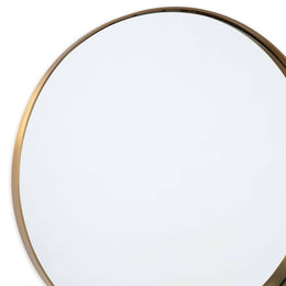 Gunner Mirror Round - Natural Brass