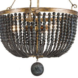 Fabian Wood Bead Chandelier