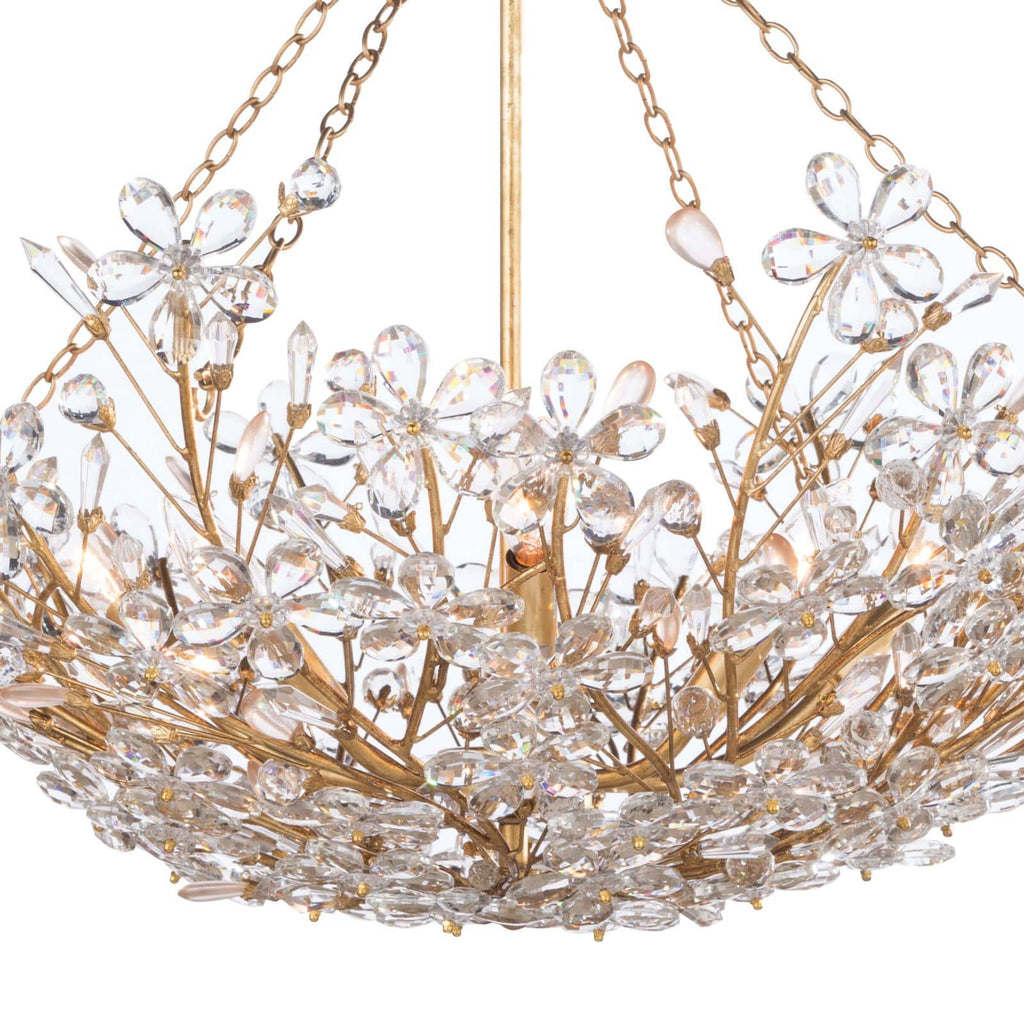 Cheshire Basin Chandelier - Gold Leaf