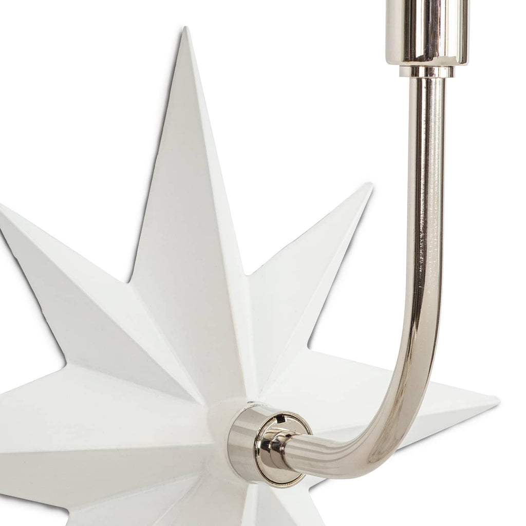 Etoile Sconce - Polished Nickel and White