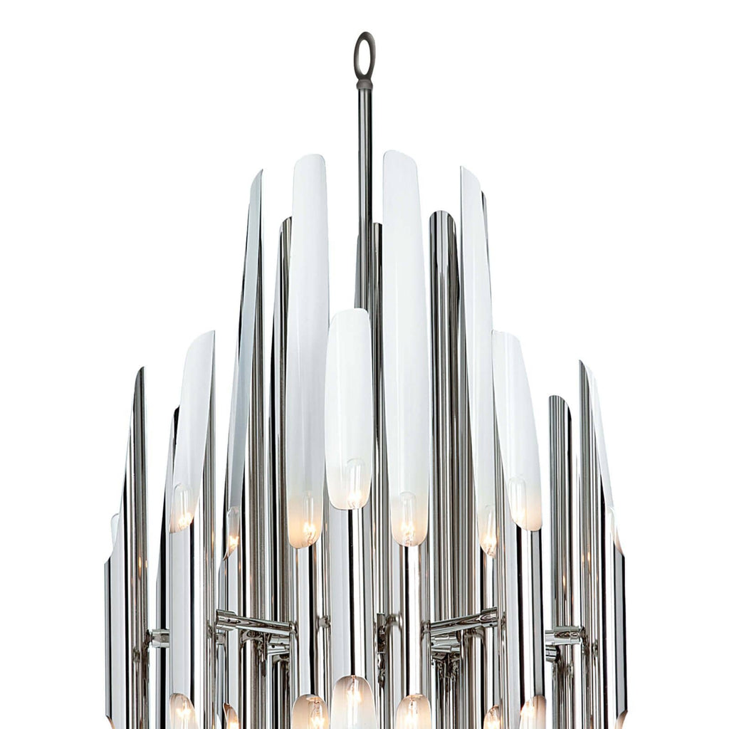 Redford Chandelier - Polished Nickel and Ivory