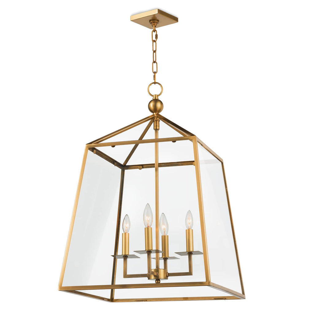 Cachet Lantern - Natural Brass