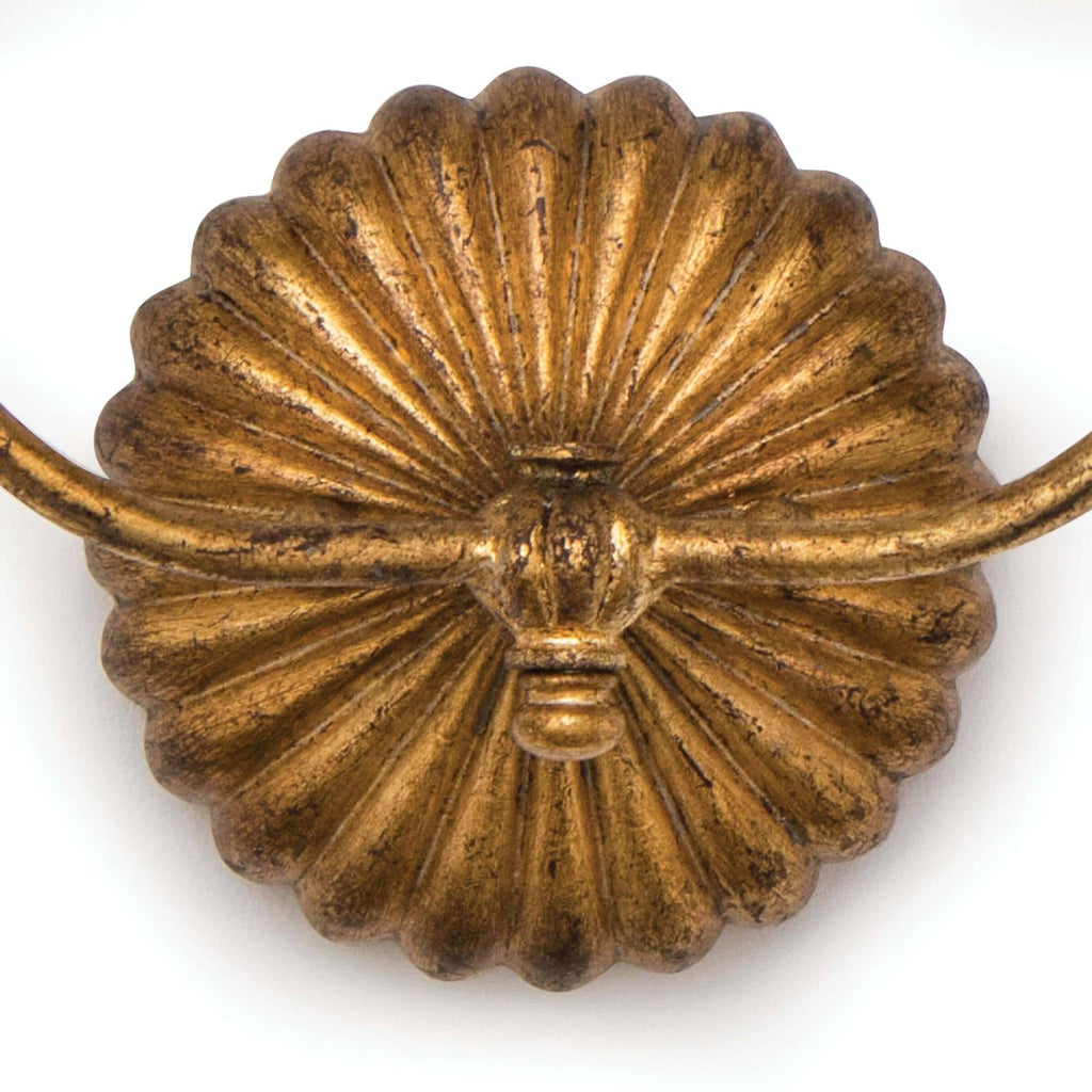 Clove Sconce Double - Antique Gold Leaf