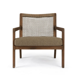 Gazzoni Outdoor Teak and Rope Relaxing Chair