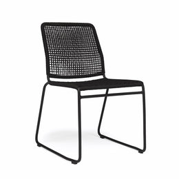 Kline Outdoor Rope and Aluminum Dining Side Chair (Lava)