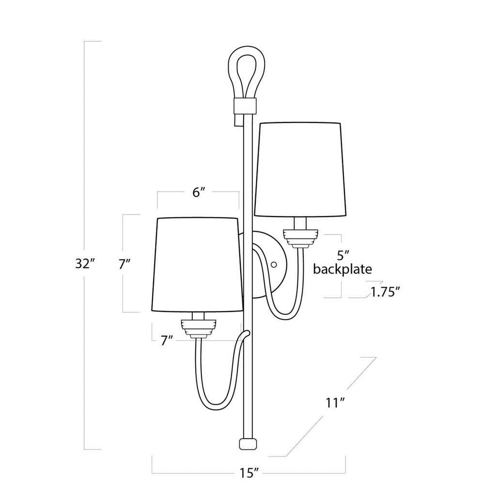 Bimini Sconce Double