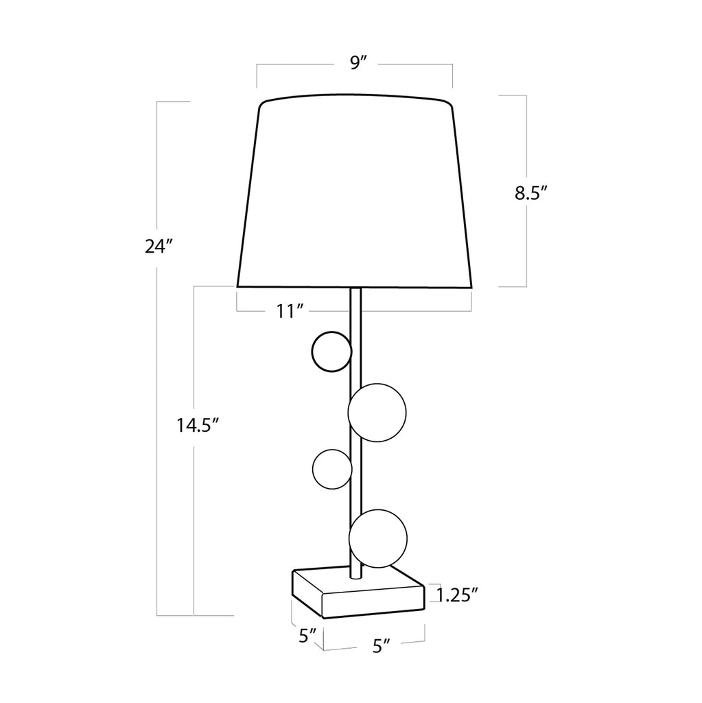 Bijou Buffet Lamp - Clear