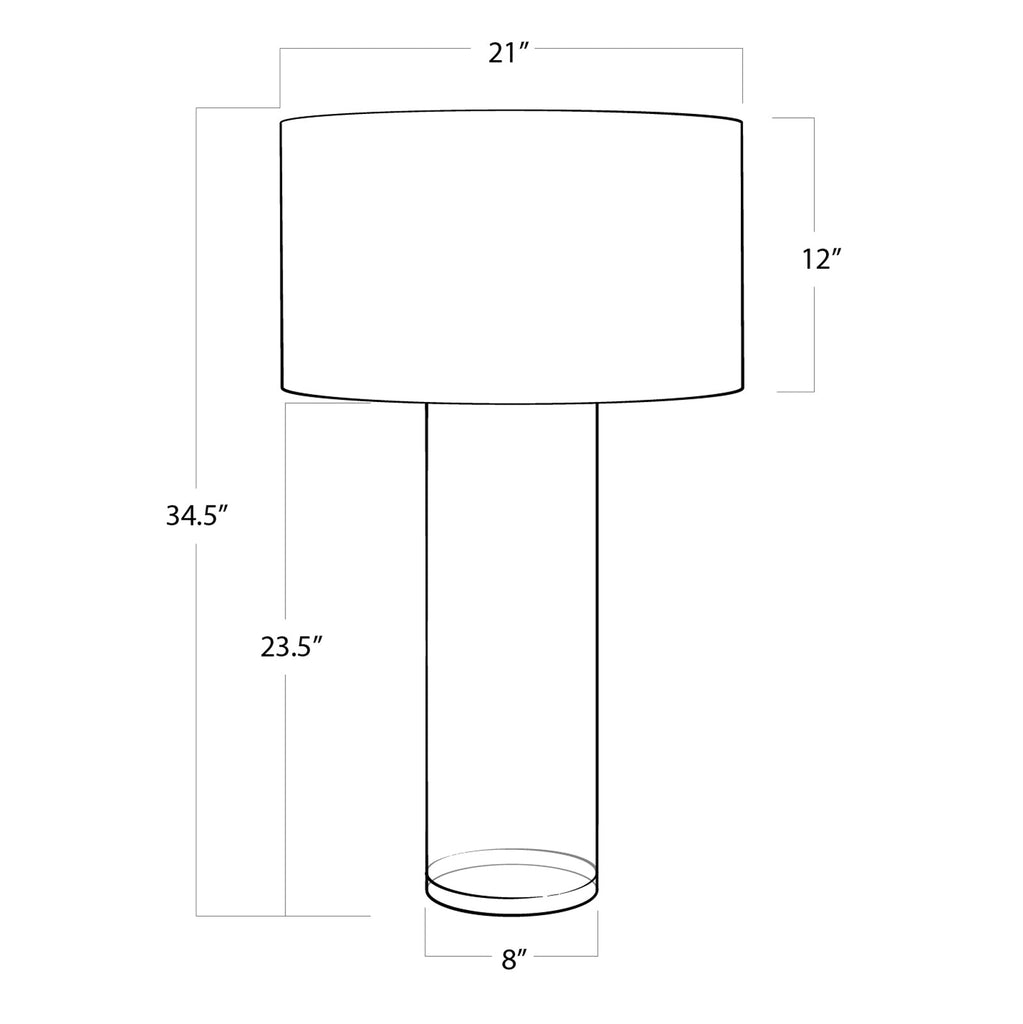 Glass Cylinder Table Lamp