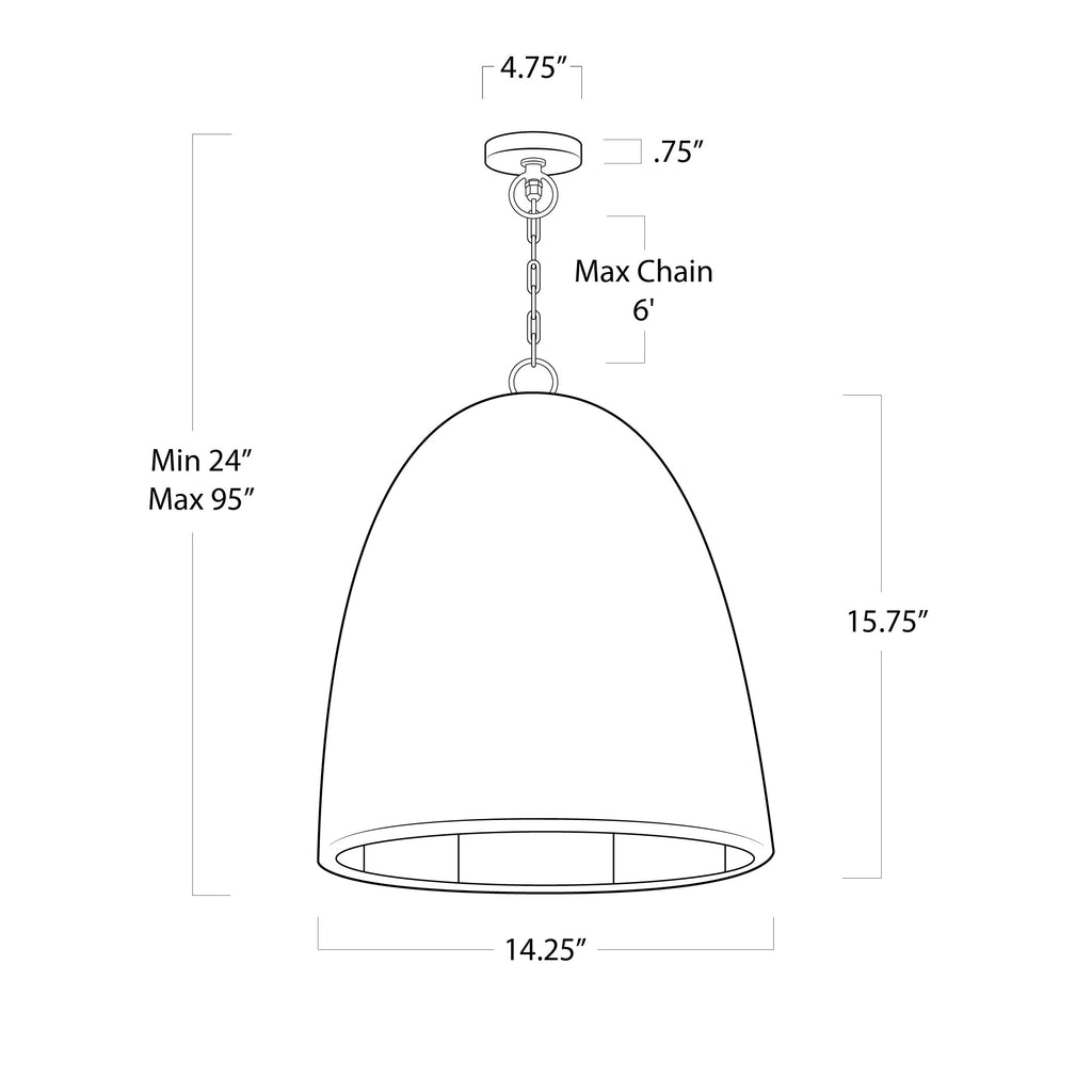 Beehive Outdoor Pendant Small - Natural