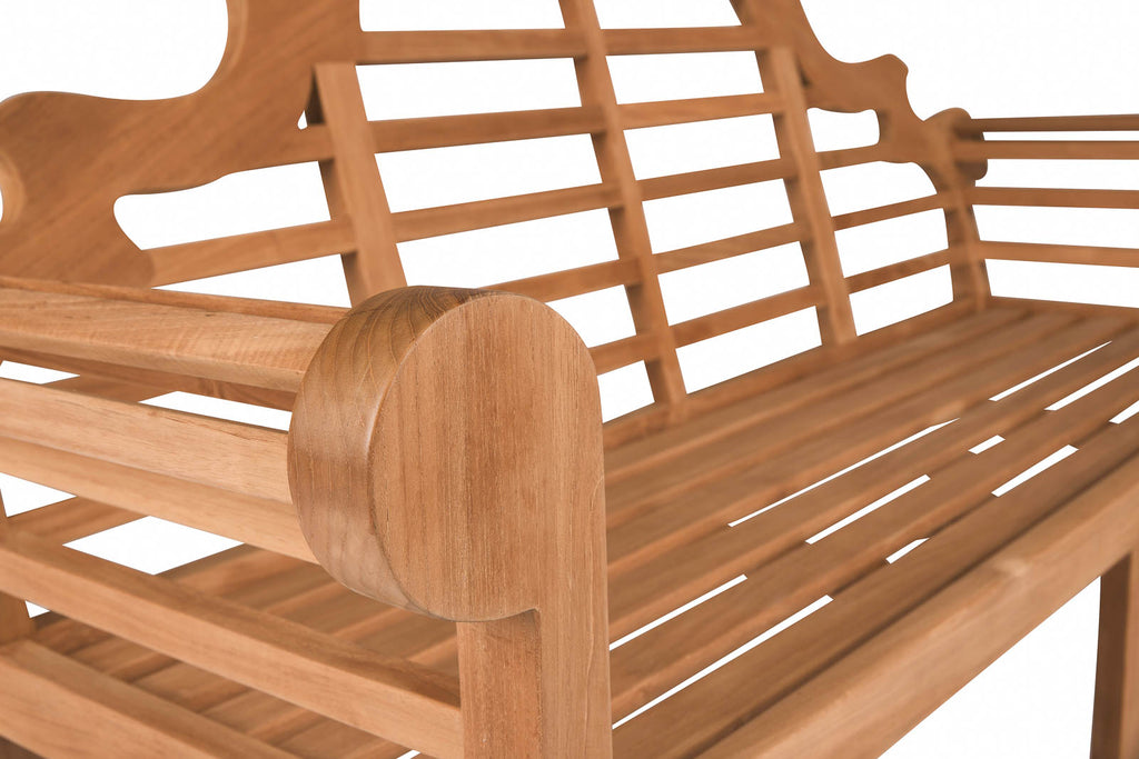 Lutyens Outdoor Bench in Teak (2 Seat)