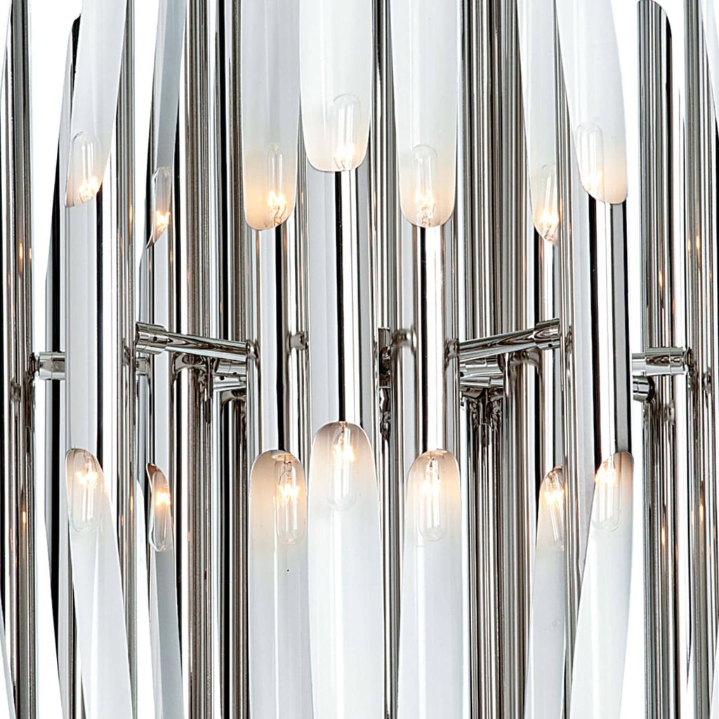 Redford Chandelier - Polished Nickel and Ivory