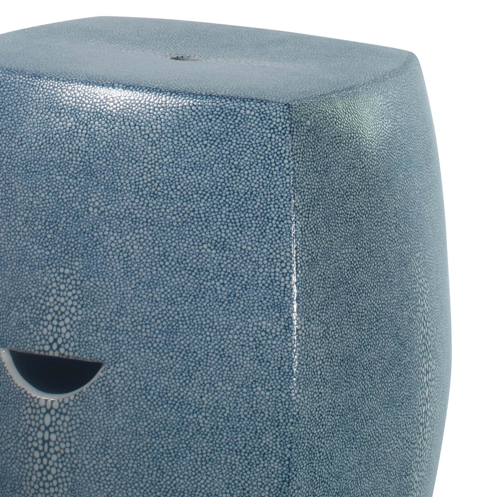 Presley Ceramic Garden Stool - Indigo