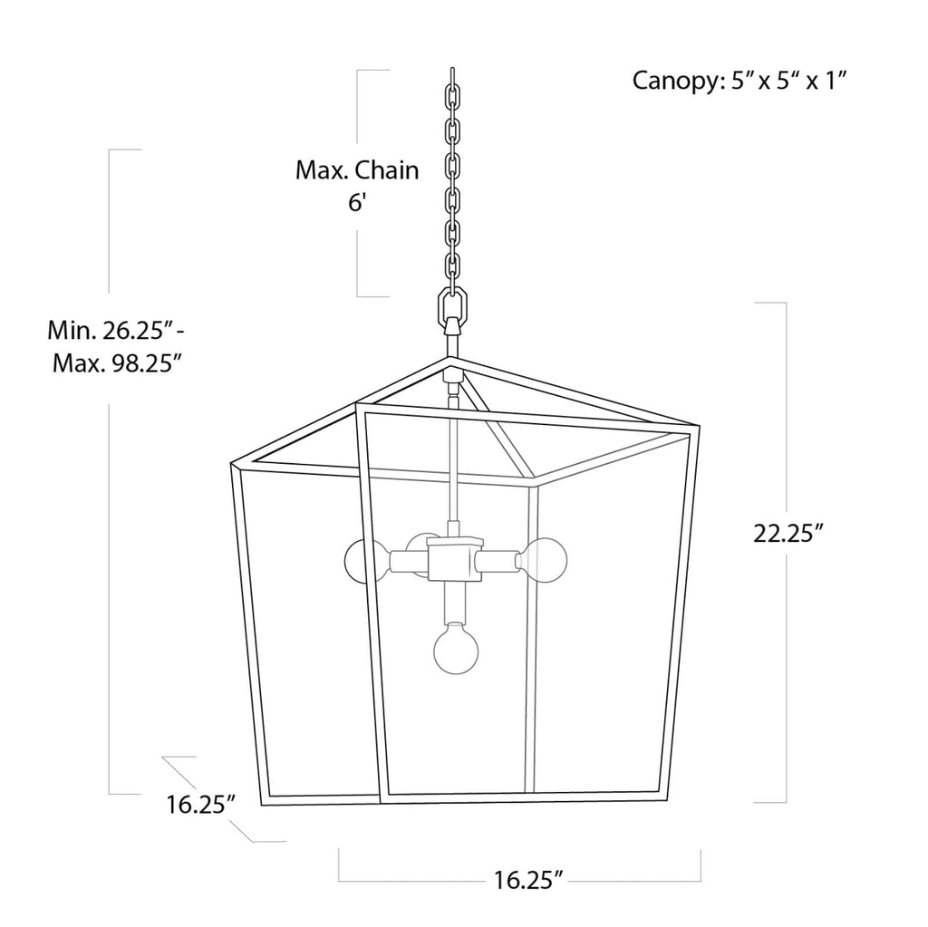 Camden Lantern - Polished Nickel