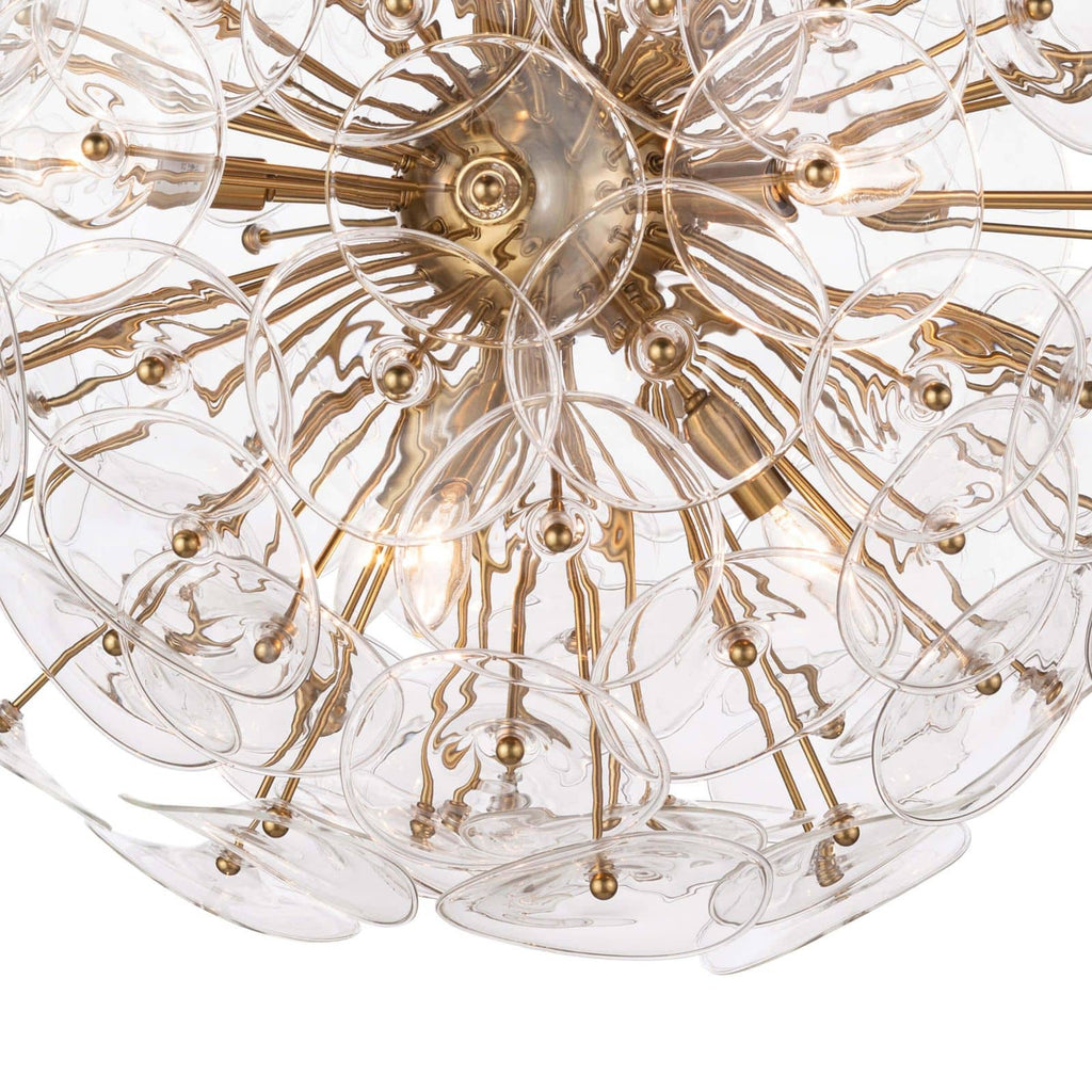 Poppy Glass Chandelier Small - Clear