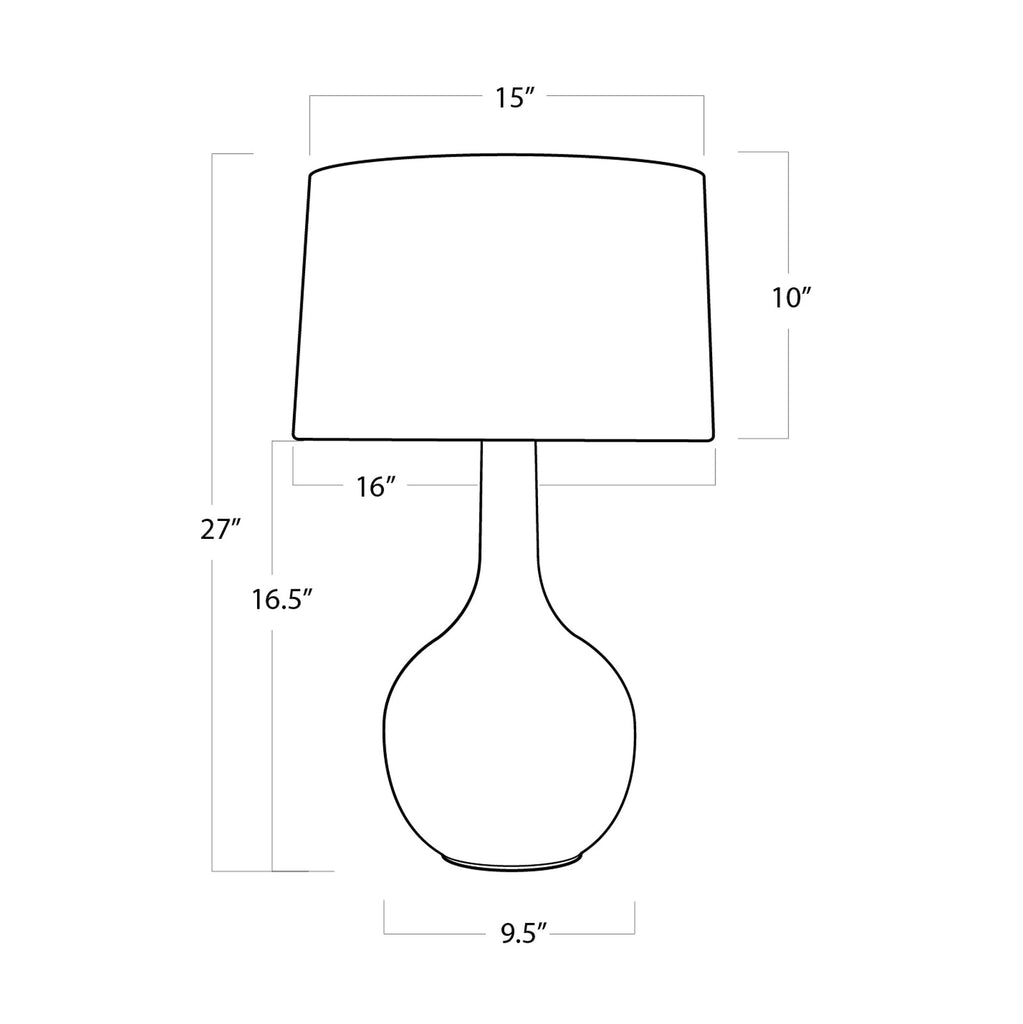 Fluted Ceramic Table Lamp