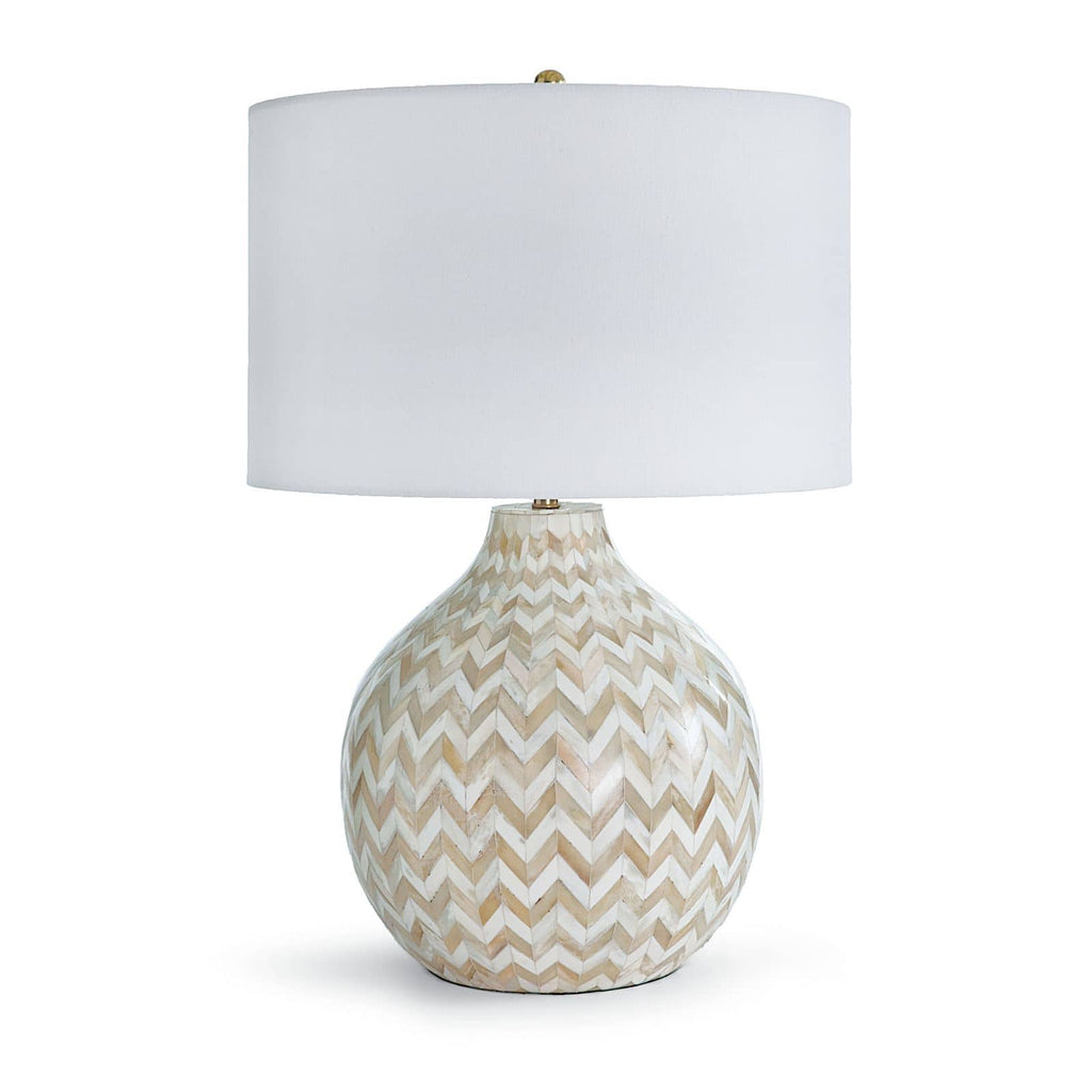 Chevron Bone Table Lamp - Natural