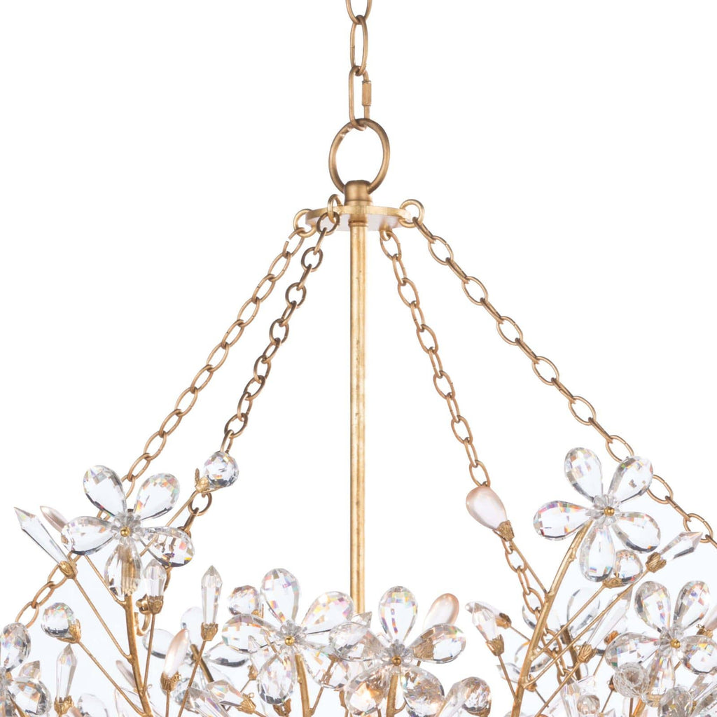 Cheshire Basin Chandelier - Gold Leaf