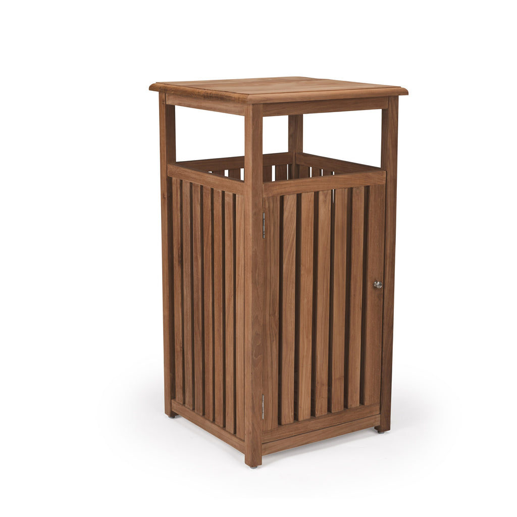 Teak Trash Container