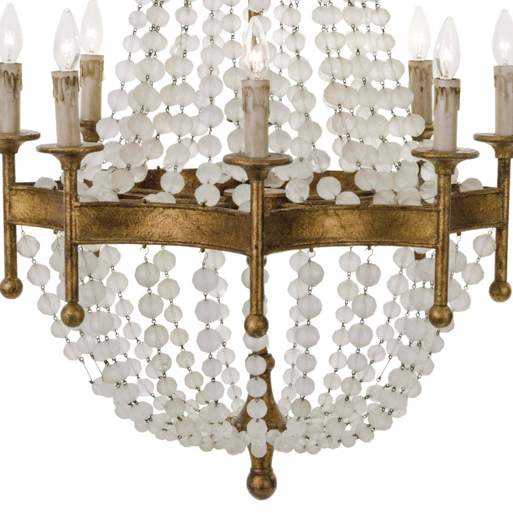 Frosted Crystal Bead Chandelier