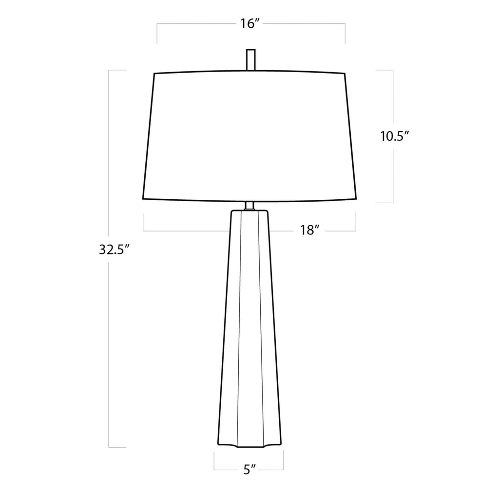 Celine Table Lamp - Ambered Silver Leaf