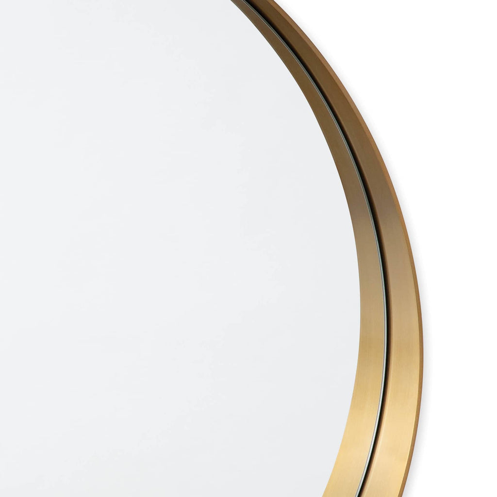 Gunner Mirror Round - Natural Brass